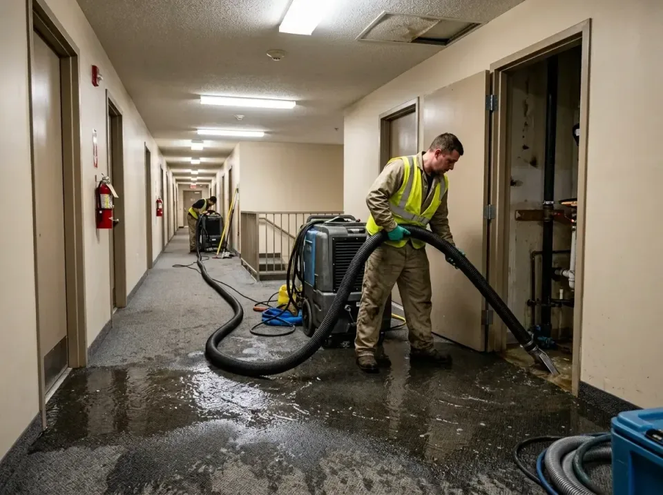 multi-unit-apartment-hallway-f-005 — frequently asked questions, Emergency Burst Pipe Water Extraction & Removal in Lake Del…